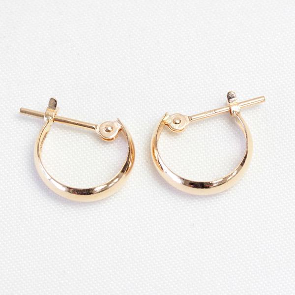 フープピアス レディース 輪っか 小さめ 3×10 18k K18 18金 ゴールド