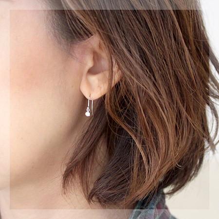 ダイヤモンド ピアス 一粒 18金 K18 プラチナ Pt900 レディース ダイヤ