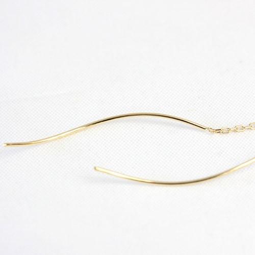 ピアス レディース 揺れる 18k K18 18金 ゴールド アメリカンピアス 
