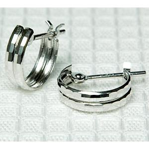 フープ ピアス 輪っか レディース 可愛い 小さめ 14k k14 K14WG 3mm×10mm ミラーカット 輪っか 石なし 地金 日本製 1ペア 両耳用
