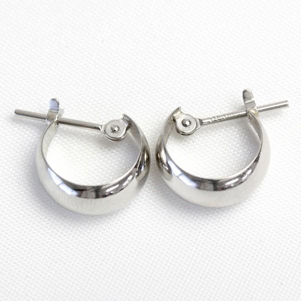 ピアス フープ プラチナ pt900 5×10 地金ピアス ムーンピアス 月 ピアス フープ プラチナ pt900 5×10 地金ピアス ムーンピアス 月