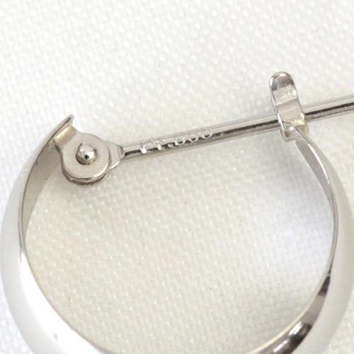 プラチナ フープピアス フープ 小さい 5×10 プラチナ900 pt900 ピアス