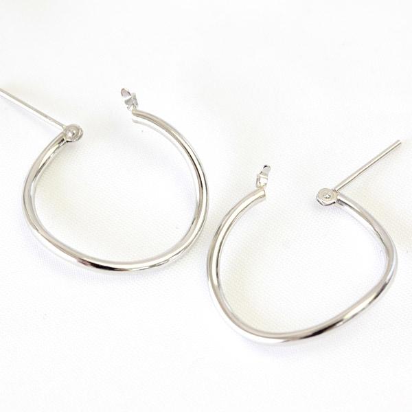 ピアス フープピアス プラチナ フープ Pt900 ラウンド ひねり