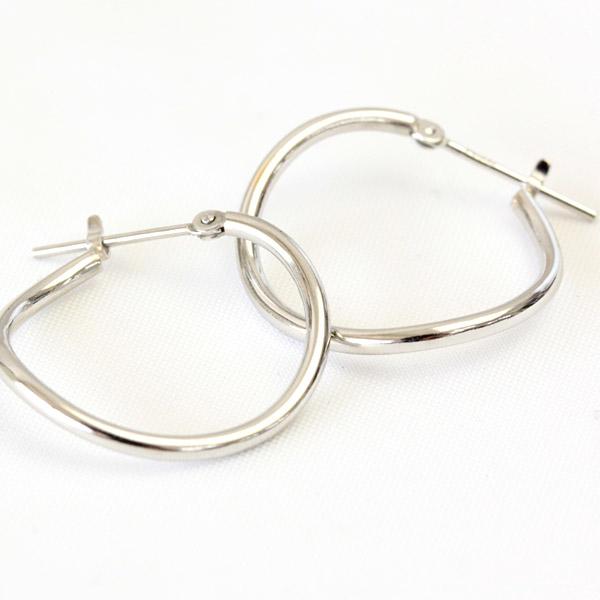 ピアス フープピアス プラチナ フープ Pt900 ラウンド ひねり 