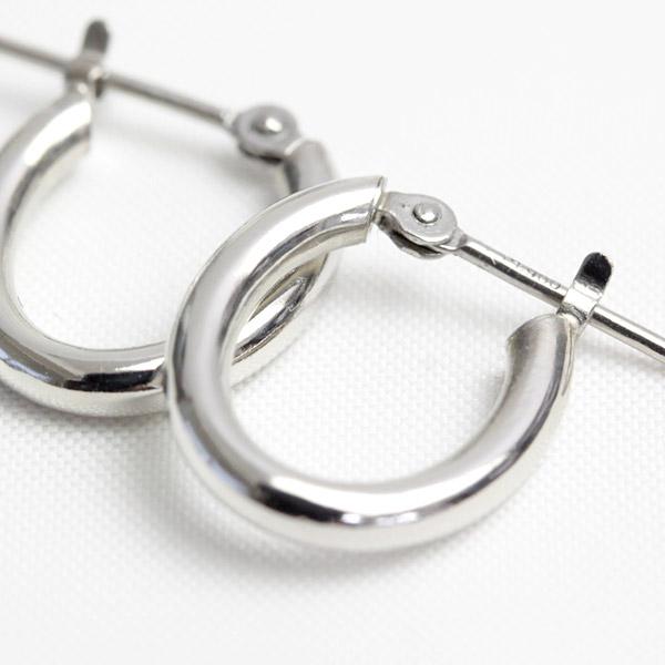 フープピアス プラチナ Pt900 オーバル 楕円 レディース 可愛い 2.0mm