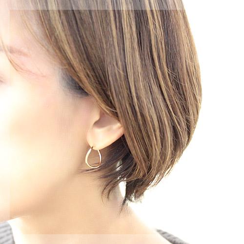 K18 YG 18金 ピアス フープピアス 18K YG フープピアス 18金 ピアス