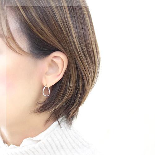 ピアス フープピアス プラチナ フープ Pt900 ラウンド ひねり