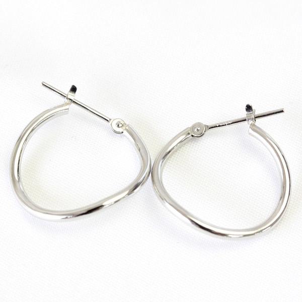 ピアス フープピアス プラチナ フープ Pt900 ラウンド ひねり