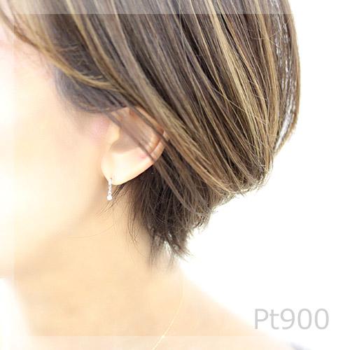 ダイヤモンド ピアス 一粒 18金 K18 プラチナ Pt900 ミラーカット