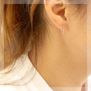 プラチナPt 900 フープピアス 楽天市場】ピアス プラチナ シンプル PT Pt900 2連フープピアス