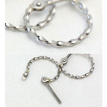 Pt900 フープ スナップピアス ツイストデザイン プラチナ地金 ユニセックス 楽天市場】プラチナ ピアス フープ シンプル PT Pt900 ツイスト