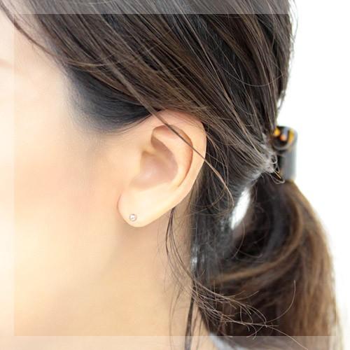 ピアス シンプル プラチナ Pt900 地金 ボールピアス 丸玉 セカンドピアス レディース 石なし 軸太 ポスト0.9mm 3.0mmの画像