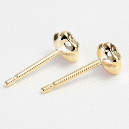 ピアス レディース 18k K18 18金 ゴールド セカンドピアス 星 スター L 5.0mm 軸太 ポスト0.9mm 地金 石なし シンプル ネコポスの画像