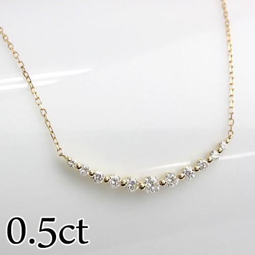 ダイヤモンド ネックレス レディース ダイヤネックレス H＆C 18金 18k 