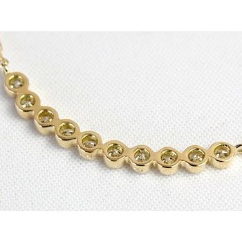 ダイヤモンド ネックレス 一粒 レディース ダイヤネックレス 18金 18k K18 H＆C 0.2ct ラインネックレスの画像