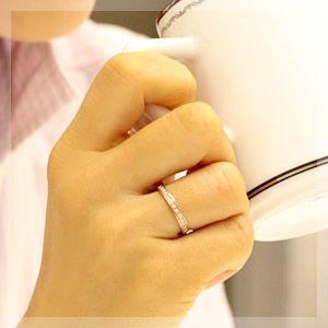 エタニティリング ダイヤモンド 0.2ct レディース 指輪 リング 18金 