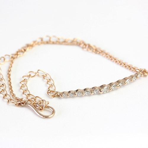 ブレスレット レディース 18金 18k K18 ゴールド ダイヤモンド ダイヤ 