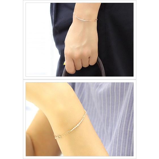 ブレスレット レディース 18金 18k K18 ゴールド ダイヤモンド ダイヤ ラインブレスレット ダイヤブレス 0.3ct カラット 13.5cm〜16cmの画像