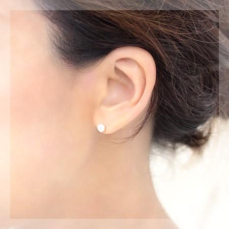 ピアス ダイヤモンド レディース 18金 18k K18 ゴールド ダイヤピアス 0.2カラット お花 フラワー_1