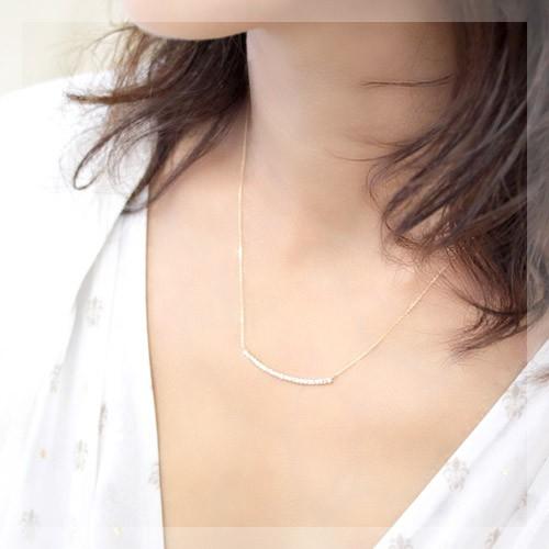 K18 ダイヤモンド　ラインネックレス　0.3カラット K18 ダイヤラインネックレス 0.3ct – SISTINA JEWELRY