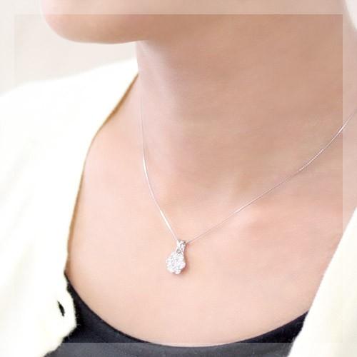 pt.900 天然ダイヤモンドネックレス 45cm ダイヤモンド ダイヤ ネックレス レディース プラチナ pt900 1.0ct