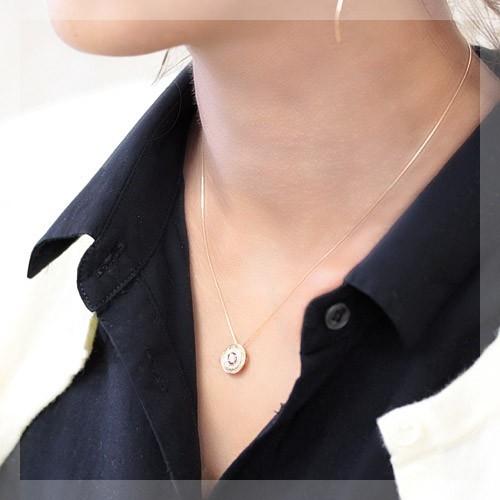 ダイヤモンド ネックレス レディース ダイヤネックレス 18金 18k K18 0.22ct カラット 45cm ベネチアンの画像