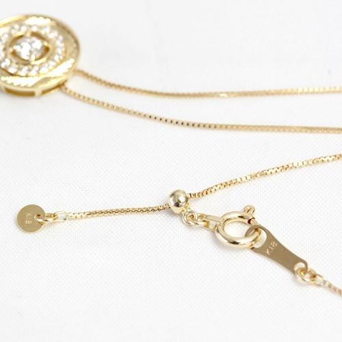ダイヤモンド ネックレス レディース ダイヤネックレス 18金 18k K18 0.22ct カラット 45cm ベネチアンの画像