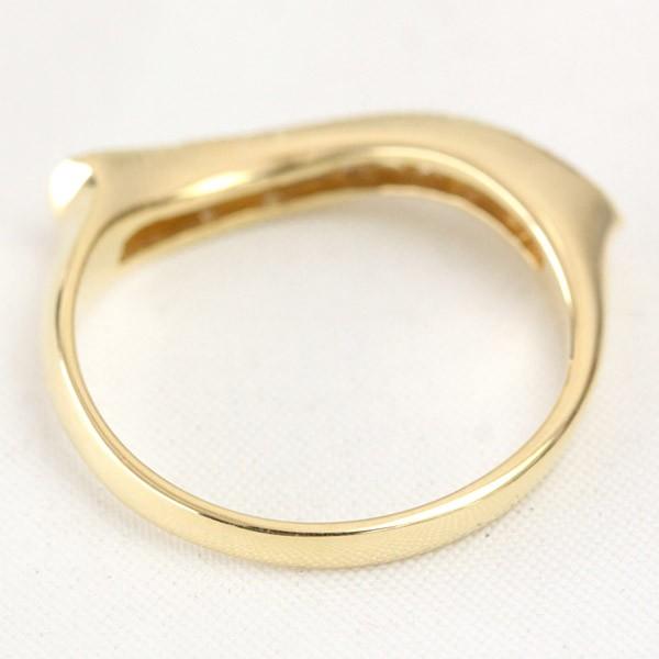 ダイヤモンド リング レディース ダイヤ 18金 18k K18 ゴールド 0.1ct カラット SIクラス ミル打ちの画像