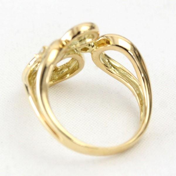ダイヤモンド リング レディース 指輪 ダイヤ 18金 18k K18 ゴールド 0.12ct カラット ピンキーリング 小指 文字入れ不可の画像