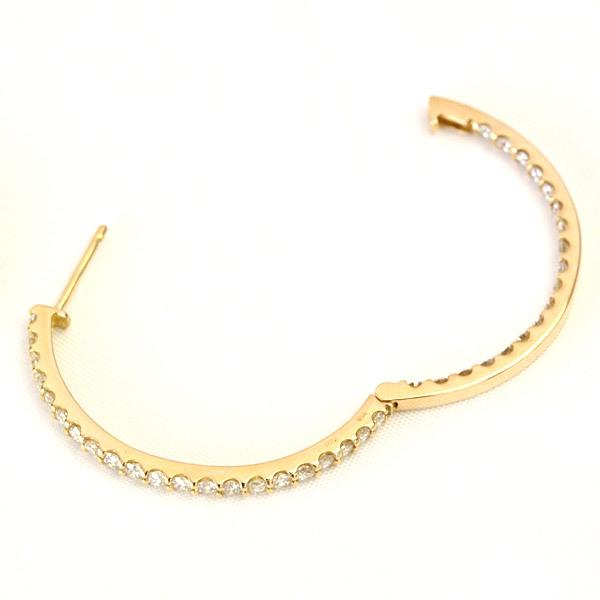 新品❤️18金ダイヤモンド ハーフエタニティ フープピアス K18 楽天市場】ダイヤモンド ピアス ハーフエタニティ K18 1.0