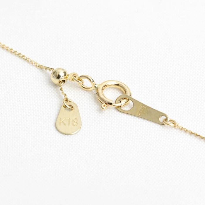 ダイヤモンド ネックレス レディース ダイヤネックレス K18 18金 18k 月 三日月 ムーン 0.25ct 45cm 喜平チェーン アジャスタフリーの画像