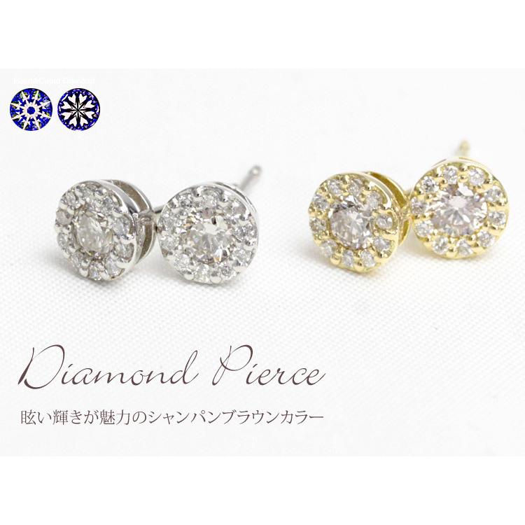 ピアス ダイヤモンド レディース 18金 18k K18 ゴールド ダイヤ H＆C  