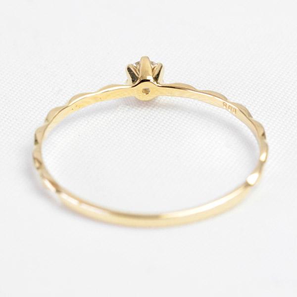 リング ダイヤモンド H＆C 一粒 レディース 指輪 18金 18k K18