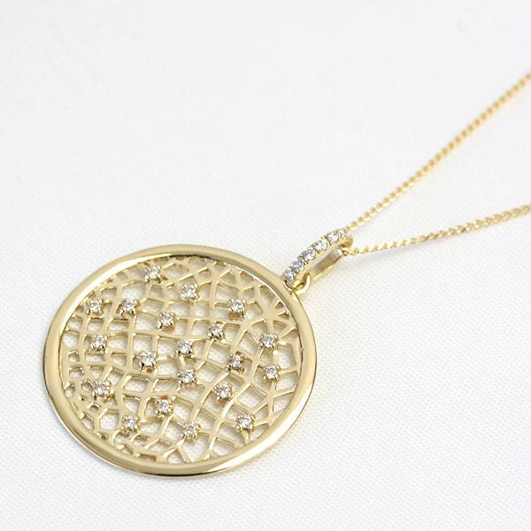 ダイヤモンド ネックレス レディース K18 18k 18金 0.12ct カラット 