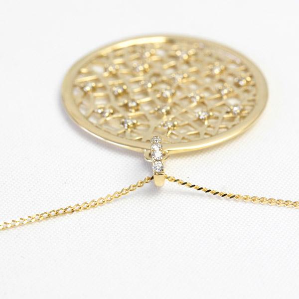 ダイヤモンド ネックレス レディース K18 18k 18金 0.12ct カラット 
