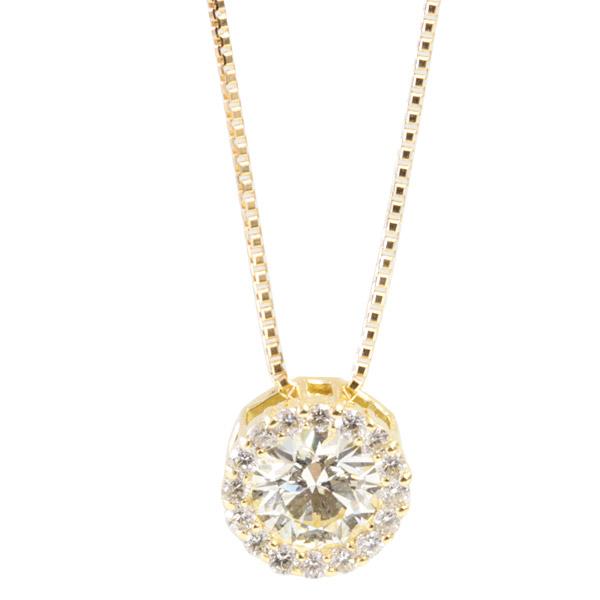ダイヤモンド ネックレス レディース K18 18k 18金 一粒 0.4カラット 