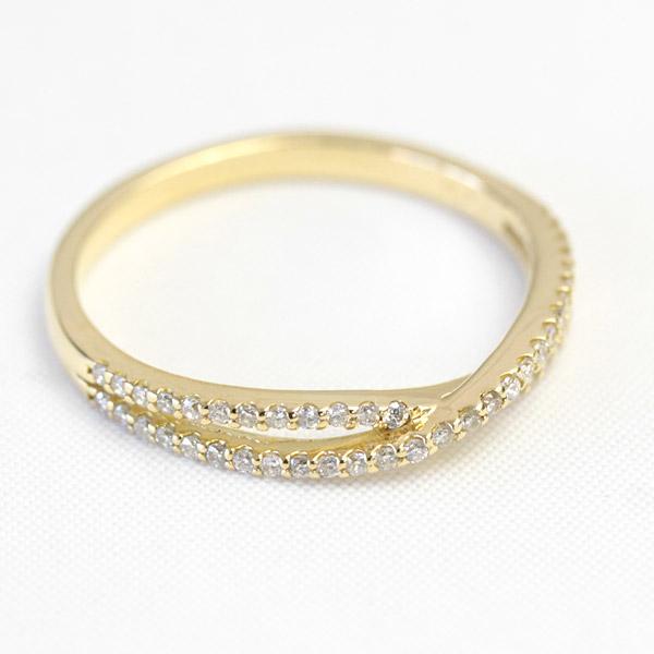 ダイヤモンド リング レディース 指輪 ダイヤ 18金 18k K18 ゴールド トータル0.2ct カラット 文字入れ不可の画像