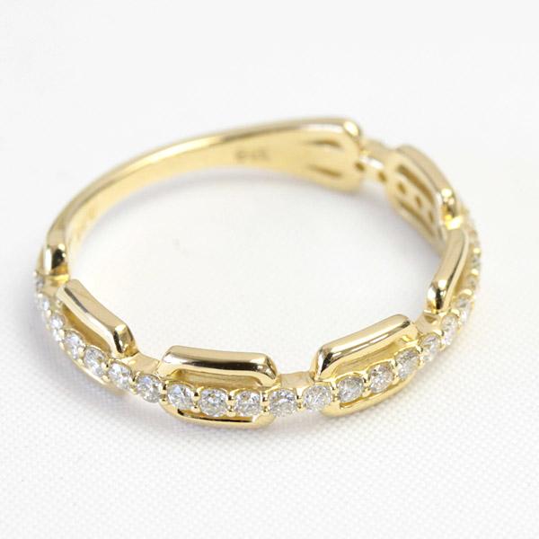 ダイヤモンド リング レディース 指輪 ダイヤ 18金 18k K18 ゴールド トータル0.33ct カラット 文字入れ不可の画像