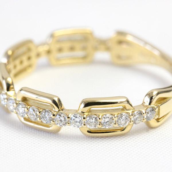 ダイヤモンド リング レディース 指輪 ダイヤ 18金 18k K18 ゴールド トータル0.33ct カラット 文字入れ不可の画像