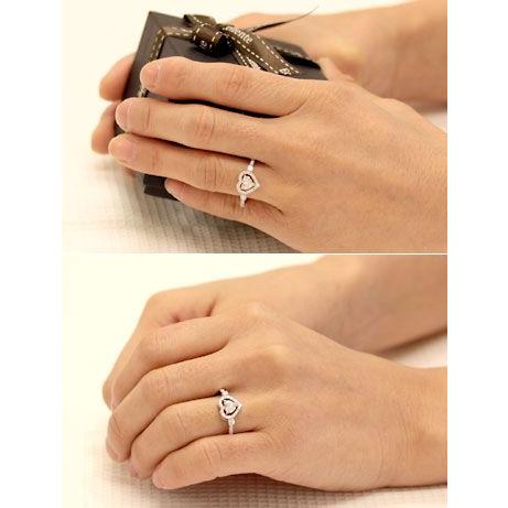 リング レディース 指輪 プラチナ pt900 ダイヤモンド ダイヤ ハート  