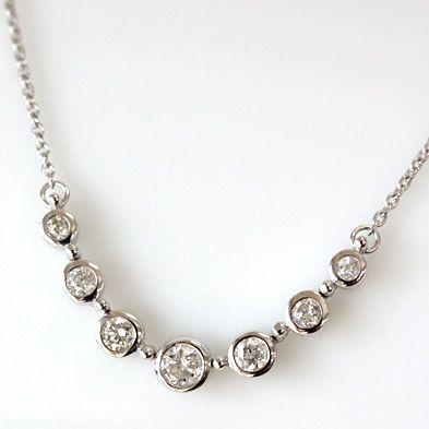 ダイヤモンド ネックレス レディース ダイヤネックレス 18金 18k