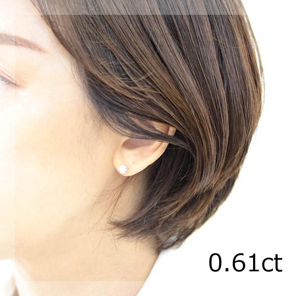 ピアス ダイヤモンド 一粒 レディース プラチナ900 Pt900 ダイヤピアス 