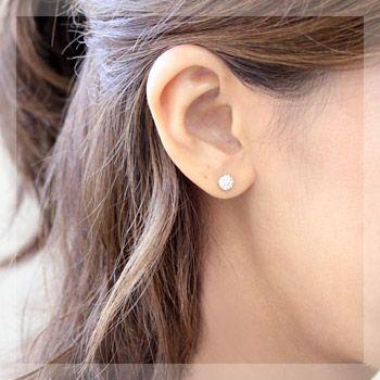 ピアス ダイヤモンド レディース プラチナ pt900 ダイヤピアス 1.0ct カラット シャンパンブラウンダイヤの画像