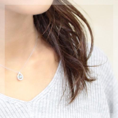 ダイヤ 0.30ct/0.30ct ネックレス ベゼルセッティング K18WG