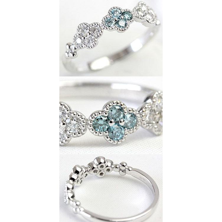 リング ダイヤモンド レディース 指輪 18金 18k K18 ゴールド ダイヤ アイスブルーダイヤ 0.3カラット diamante-ディアマンテシリーズの画像