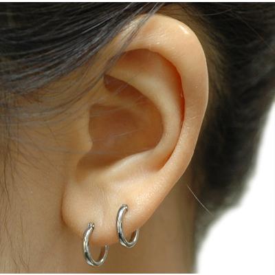 ピアス 18金 フープ 18k フープピアス K18 k14 レディース 1.5mm×10mm 