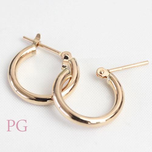 フープピアス ピアス 18金 18k k18 ゴールド 小さめ レディース 2.0mm 