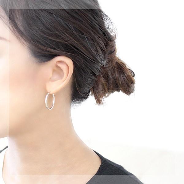 フープピアス ピアス レディース プラチナ 2.0mm×25mm pt900 フープピアス ピアス レディース プラチナ 2.0mm×25mm pt900