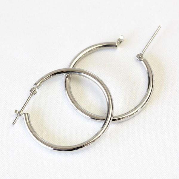 フープピアス ピアス レディース プラチナ 2.0mm×25mm pt900 フープピアス ピアス レディース プラチナ 2.0mm×25mm pt900