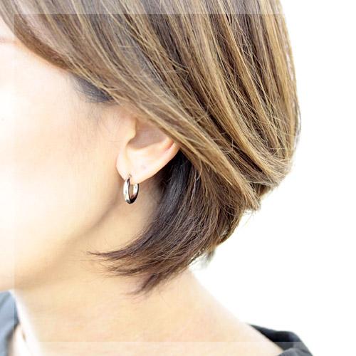 フープピアス プラチナ Pt900 レディース 可愛い 3.0mm×15mm ピアス